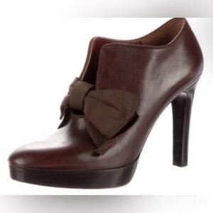 RALPH LAUREN COLLECTION Purple Label brown leather booties
